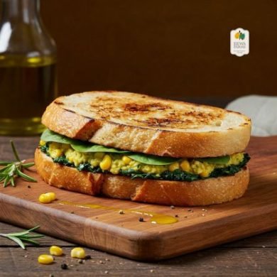 Spinach & Corn Sandwich